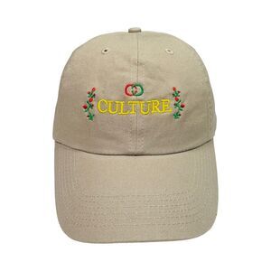 YRN Migos Tan Culture Embroidered Rose Strapback Hat - One Size